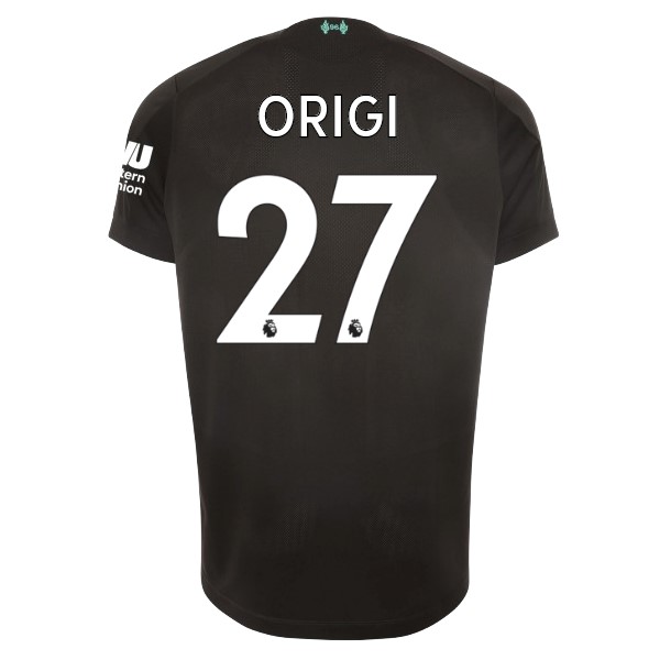 Camiseta Liverpool NO.27 Origi 3ª 2019-2020 Negro